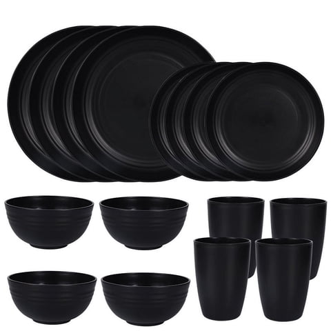 Crusec - Juego Vajilla De 16 Piezas Plastico