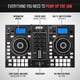 thumbnail image 3 of Controlador DJ LyxJam de 2 decks con entrada USB y micrófono, pantalla LCD, 3 of 9