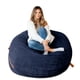 thumbnail image 1 of Sillón puff Big Joe Fuf de 152 cm, felpa azul medianoche, 1 of 8