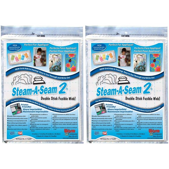 Láminas Fusible Web Warm Company Steam-A-Seam 2, 9 x 12 cm, 5 unidades