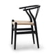 thumbnail image 3 of Silla De Madera Wishbone Asiento de cuerda LF9-01 - Negro/Natural, 3 of 6