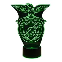 Lampara Ilusion 3D Benfica De 7 Colores, Base Touch