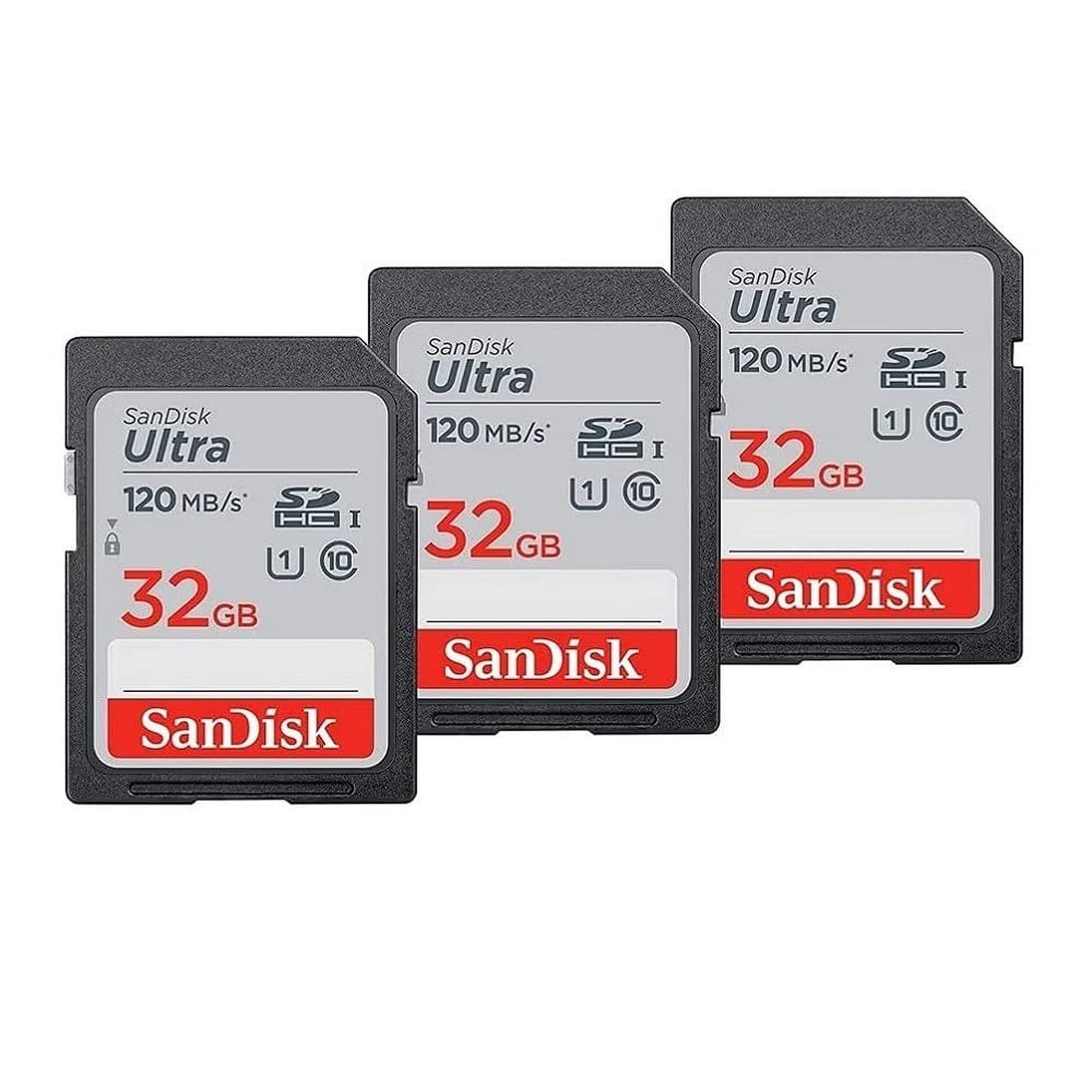 Tarjeta De Memoria Sandisk Ultra Sdhc Uhs-i 32 Gb, Paquete De 3