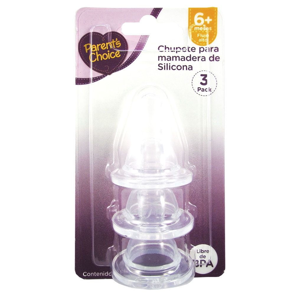 Chupete Para Mamadera Flujo Alto Transparente 1 Un Parent's Choice