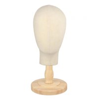 Magideal - Cabeza De Maniquí Sombrero Exhibición De La Cabeza Sombrero Peluca Exhibición De La Joyería Con Base De Madera Accesorios De Accesorios Fáciles De Usa Base De Grano De Madera