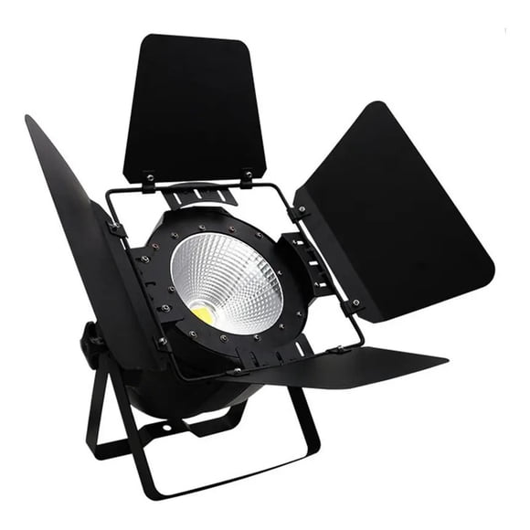 Luz LED COB de 200 W con puerta de granero, focos, punto de seguimiento DMX512, luz blanca fría y cálida, para DJ conciertos, bodas, eventos de bar de