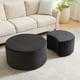 thumbnail image 1 of Nesting Coffee Table Set of 2,Upholstered Round Coffee Tables Set of 2 for Living Room, Modern Foam Round Coffee Table Side Table End Table Ottoman, No Assembly, 1 of 3