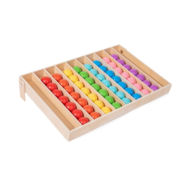 Juguete para clasificar pelotas, pelotas arcoíris, juguete sensorial, regalos para fiestas, juego de pelotas de colores para jardín de infantes, regal