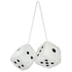 thumbnail image 1 of Abalorios de espejo, dados de felpa, accesorios de decoración suave, regalo elegante, adornos de suspensión para dormitorio, automóviles, coches, vent Blanco, 1 of 5