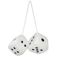 Magideal - Abalorios De Espejo, Dados De Felpa, Accesorios De Decoración Suave, Regalo Elegante, Adornos De Suspensión Para Dormitorio, Automóviles, Coches, Vent Blanco