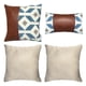 thumbnail image 1 of Pack 4 Fundas Cojin Decorativo EcoCuero Azul 50x50, 1 of 3
