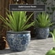 thumbnail image 3 of Maceta Pecera Red Lantern 16" de Porcelana Floral Azul y Blanca, 3 of 7