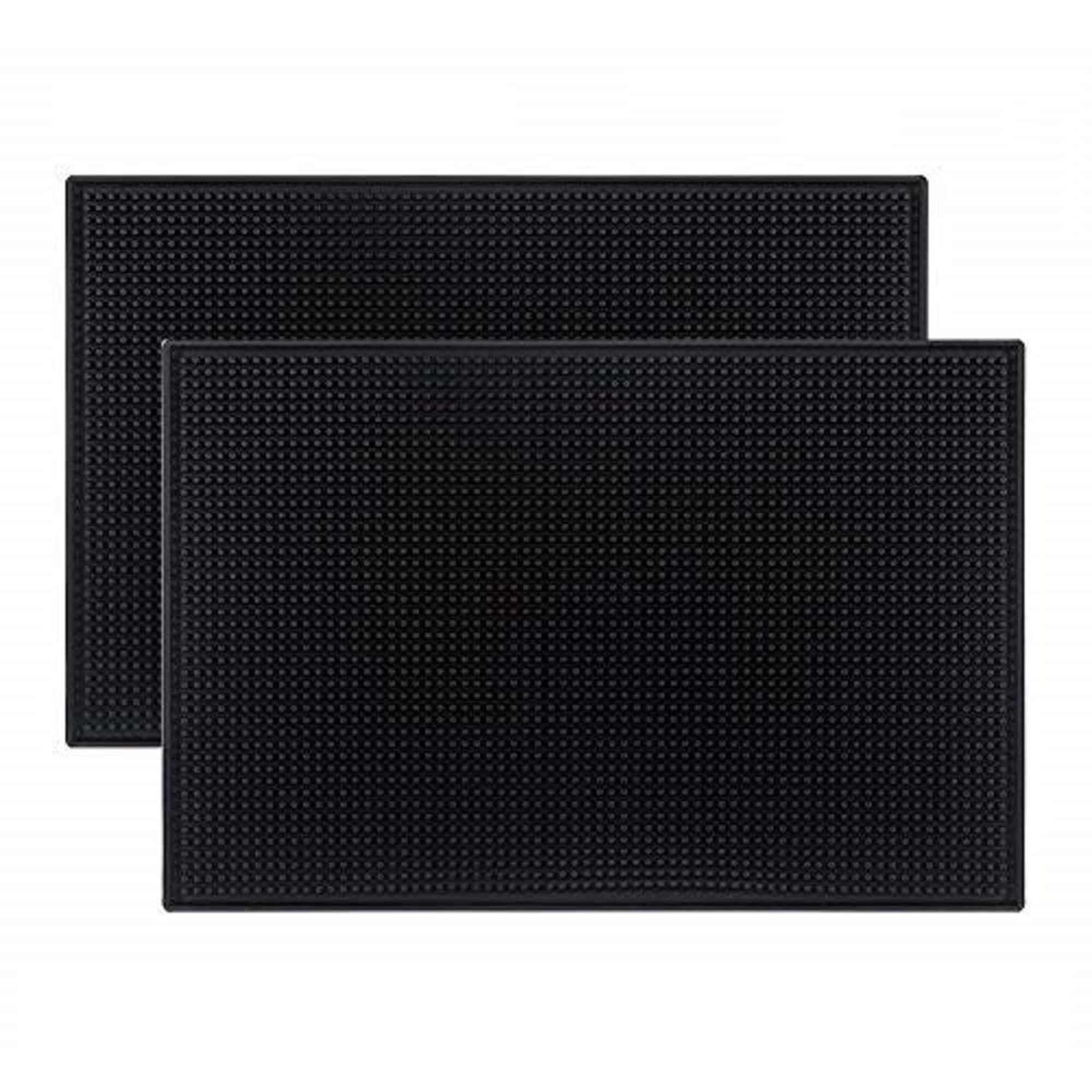 Tapete Para Derrames De Goma Tebery, Negro, 45,7 X 30,5 Cm (paquete De 2)