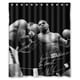 thumbnail image 1 of Cortina de ducha de baño con diseño de boxeo Tyson Punch Ring, color oscuro, con ganchos, tamaño 60 x 72 pulgadas, 1 of 3