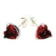 thumbnail image 1 of Aros Pegados Corazónen Circonita Roja, Plata 925, Amor, 1 of 5