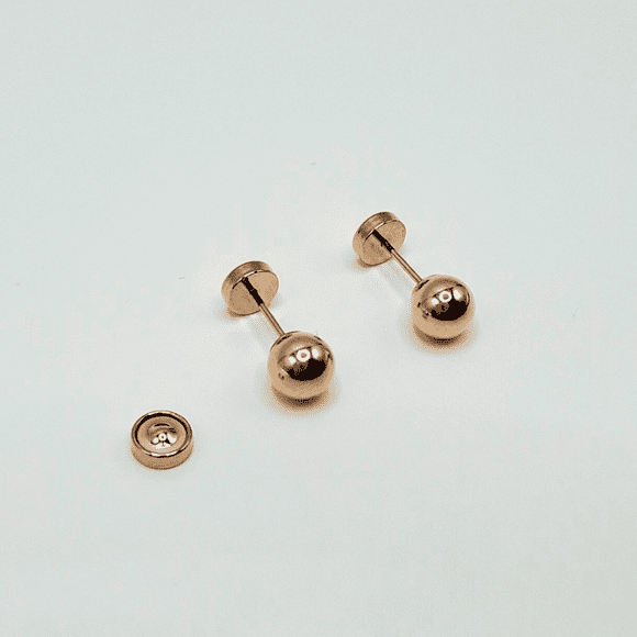 Aros abridores para bebé laminados en oro 20k modelo bolita 5,5mm
