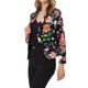 thumbnail image 4 of INSPIRE CHIC Blazer Abierto de Mujer para Regreso a Clases, Chaqueta de Traje Recortada para el Verano, Negro Rojo-Floral M, 4 of 6