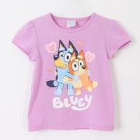 Polera Manga Corta Niña Lila Bingo & Bluey