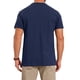 thumbnail image 3 of INSPIRE CHIC Camisa Henley de Manga Corta con Textura Retro para Hombre, Botones Abajo, Exterior, 2XL Azul Marino, 3 of 5