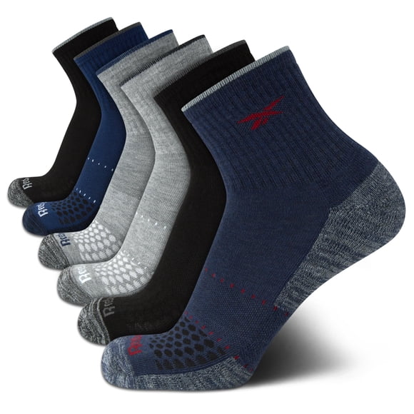 Calcetines deportivos Reebok Cushion High Quarter Cut para hombre, 6-12.5