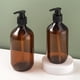 thumbnail image 4 of Xiao Hua Juego de 4 Piezas - Marrón 17 oz/500ml Botella Reutilizable de gel de Ducha para Champú y Acondicionador de Cuello Largo con Bomba de Presión Botella Dispensadora Recargable, 4 of 4