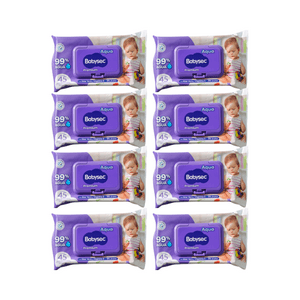 8 Paquetes Toallitas Humedas Babysec Hipoalergenicas Aloe Vera 360 Unidades
