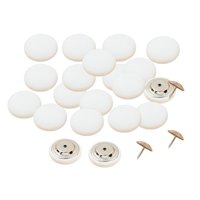 Magideal - 20 Piezas Botón Redondo Suministros De Costura Abrigo Botones Decorativos A Presión Adorno Botón De Costura Para Álbum De Recortes Elaboración Jeans G Blanco