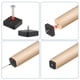 thumbnail image 4 of Protectores de piso de goma para muebles Rannb 30 mm x 30 mm, cuadrados, negros, 4 of 9