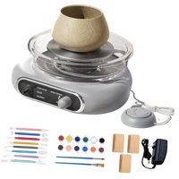 Bothyi - Mini Kit De Torno De Cerámica, Rueda De Arcilla Eléctrica Compacta Para Principiantes, Niños Y Adultos, Color Gris