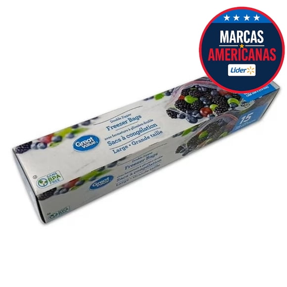 Bolsas Herméticas Freezer Grande 35x50 cm, 15 Un