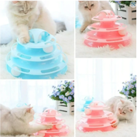 Genérico - Juguete Didáctico Torre De Gatos De 4 Niveles Y 4 Pelotitas.