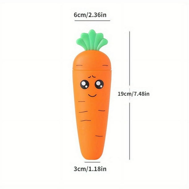 1pc/3pcs Carrots Design Utensil Set Kids Dinnerware Stainless Steel Spoon Fork Flatware With Box Baby Feeding Kitchen Tableware Supplies