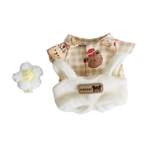 Genérico - Ropa Para Muñecos De Peluche, Accesorios Para Fotos, Disfraces Hechos A Mano, Ropa Para Animales De Peluche, Camiseta Con Cuadrícula De Oso Marrón