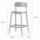thumbnail image 3 of Piso Silla Taburete Oslo 92x44x49 cm Escandinavia Gris, 3 of 7