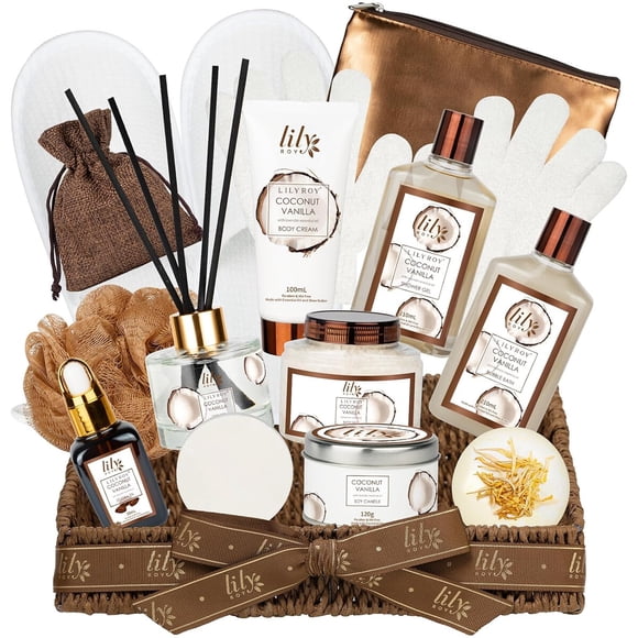 Set Spa Lily Roy Coconut Vanilla de 17 Piezas con Manteca de Karité