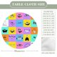 thumbnail image 2 of La Fiesta Musical De Face theme Fitted Round Tablecloths Elastic Edged Table Covers Waterproof Table Cloth For Kitchen Holiday Party Tables Decor 150cm, 2 of 6