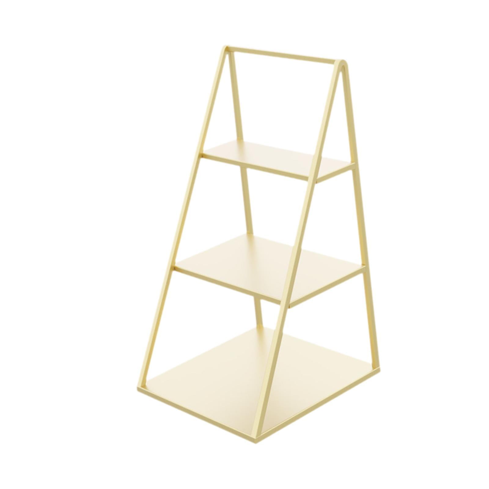 Bothyi - Soporte De Exhibición De Cupcakes De 3 Niveles Con Figuras De Comida Para Fiestas En El Hogar Y El Escritorio, Dorado