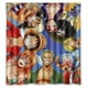 thumbnail image 1 of Cortina de ducha de One Piece Luffy, Roronoa Zoro, Nami, Usopp, con ganchos, tamaño 66 x 72 pulgadas, 1 of 3