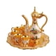 thumbnail image 4 of 7 Piezas Juego de Té Turco Set de Café con Tetera Bandeja Y Tazas Diseño Artesanal Material de Aleación de Zinc Adecuado para Decoración Bodas Fiestas blanco, 4 of 5