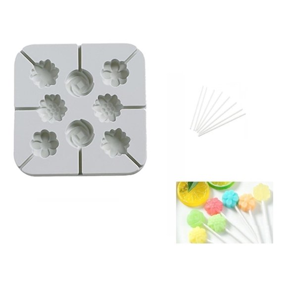 Molde Silicona Moldes De Cakepop Molde Para Paletas Flores