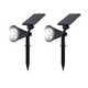 thumbnail image 1 of Paquete de 2 focos solares LED para exteriores, para iluminación de paisajes, patios y jardines., 1 of 5