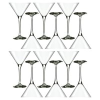 Set 12 Copas Martini Tragos Vidrio 250Ml Nadir Transparente