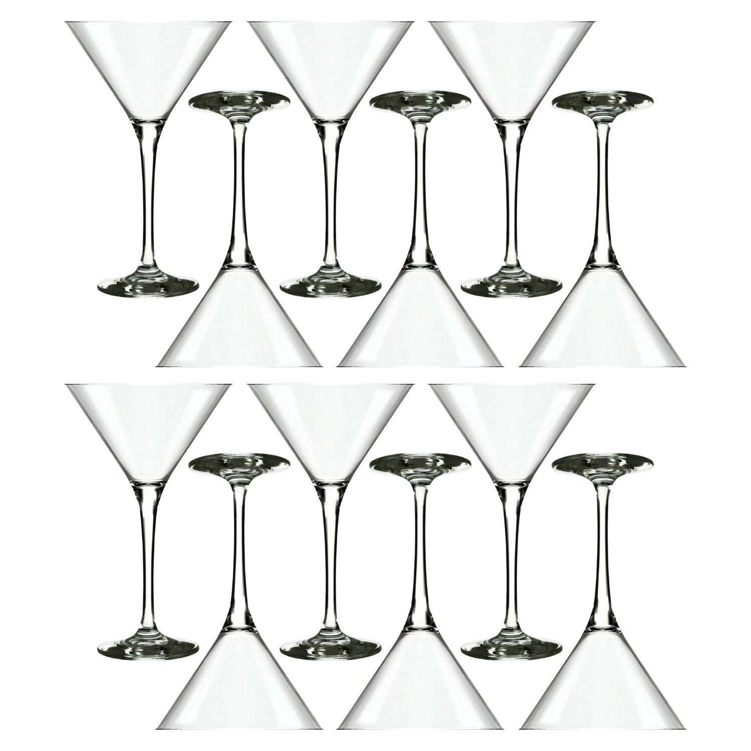 Set 12 Copas Martini Tragos Vidrio 250ml Nadir Transparente