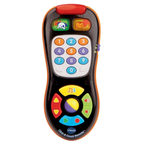 Control remoto de juguete VTech Click and Count para más de 6 millones, negro