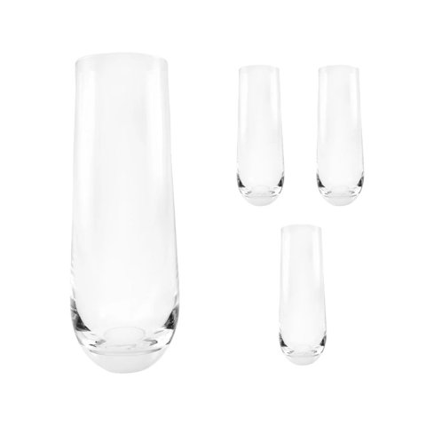 Homewell - Set Vasos De Champaña De Vidrio 295Ml 4 Und