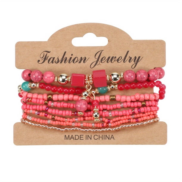 Gorgeous Bohemian Beaded Bracelet - Colorful Stackable Hand Jewelry Accessories