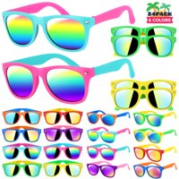 Gafas De Sol Para Niños Giftinbox, Paquete De 24 Unidades, Color Neón, Para Fiestas De 3 A 8 Años
