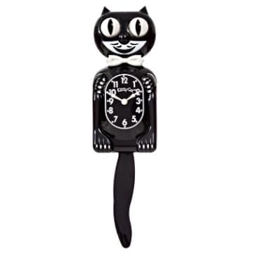 Kit de reloj de pared Cat Klock Small Classic Black con batería