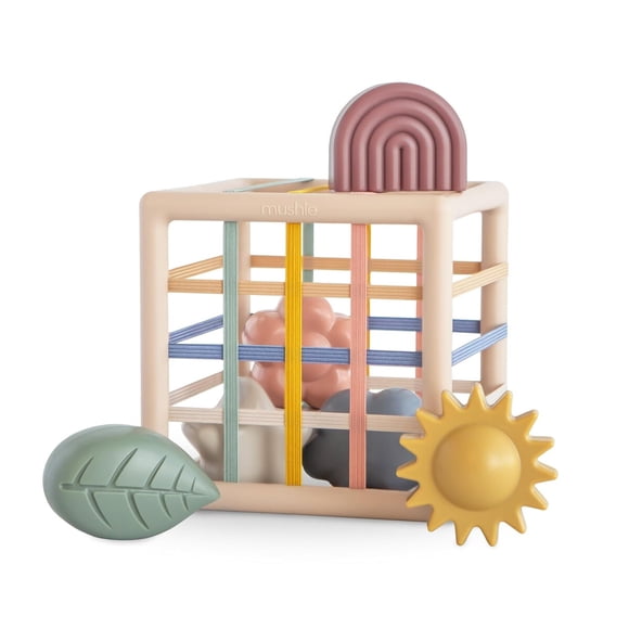 Mushie Elastic Shape Sorter Educational Learning Toy for Kids