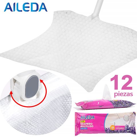 Aileda Trapero Humedo - 12 - Unidad - 1 - 40 Cm - 60 Cm Desechable Húmedo Fragancia De Lavanda